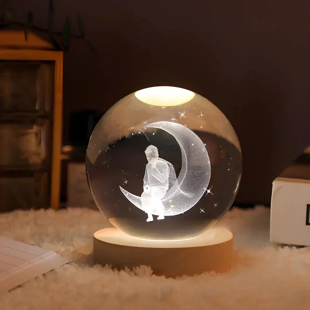 LED Planet Sphere Night Light USB Powered Ambient Lamp