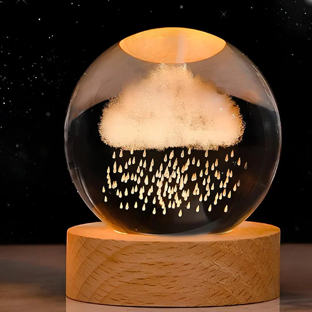 LED Planet Sphere Night Light USB Powered Ambient Lamp
