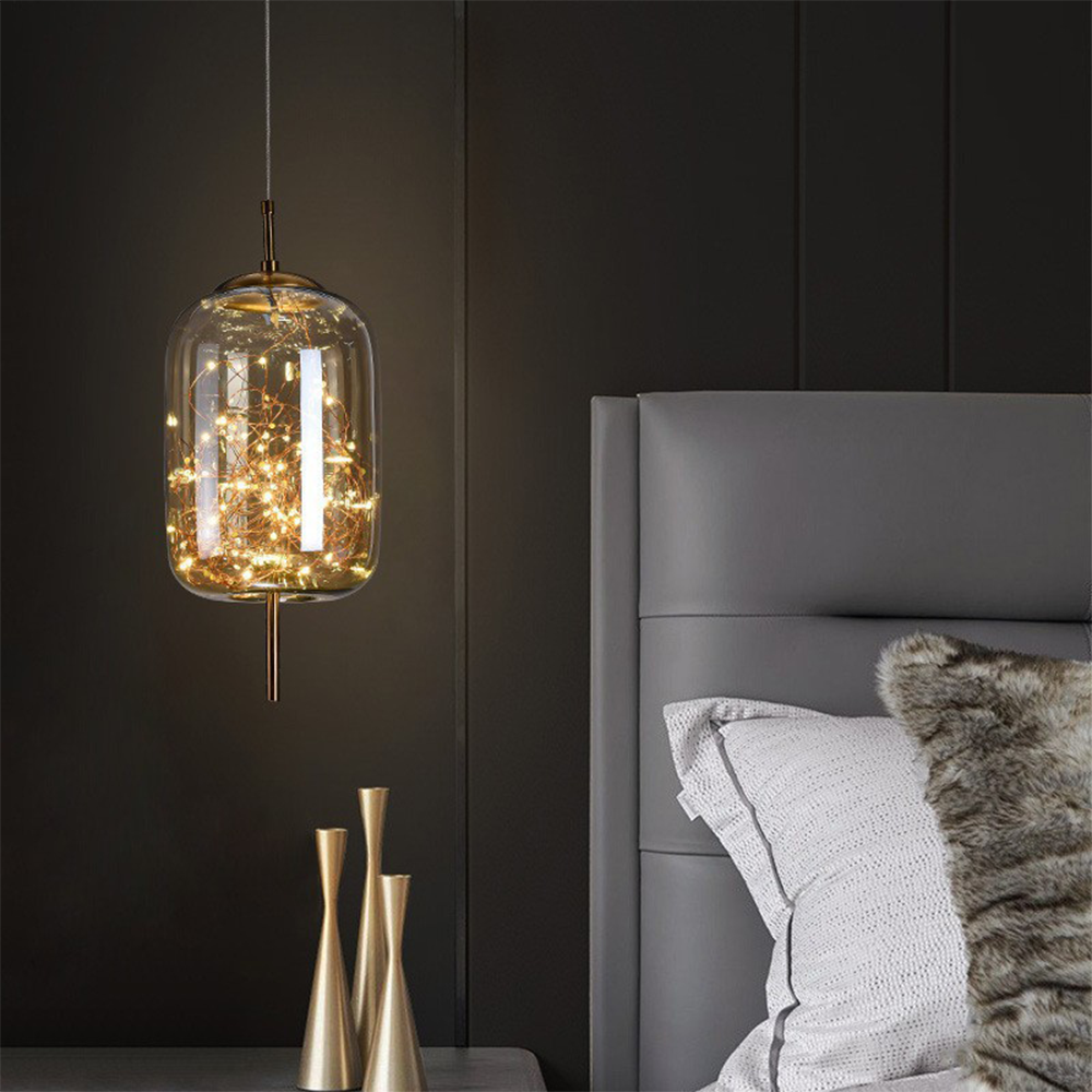 Modern LED Pendant Light Decorative Glass Indoor Ceiling Lighting