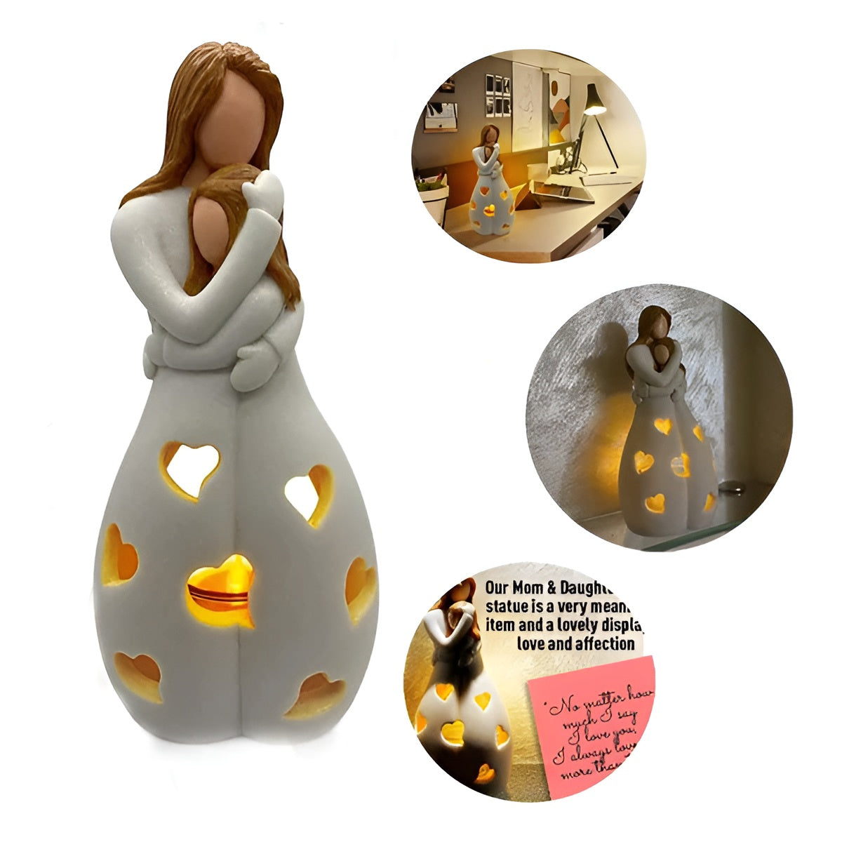 Mother Daughter Candle Holder Ornament for Mother's Day Gift