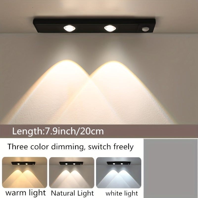 LED Motion Sensor Strip Light Wireless Rechargeable Cabinet Lighting
