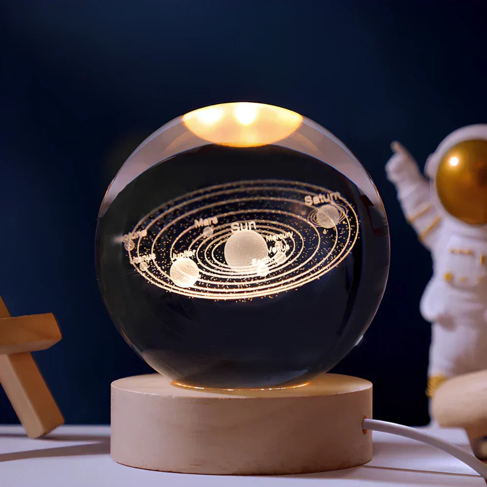 LED Planet Sphere Night Light USB Powered Ambient Lamp