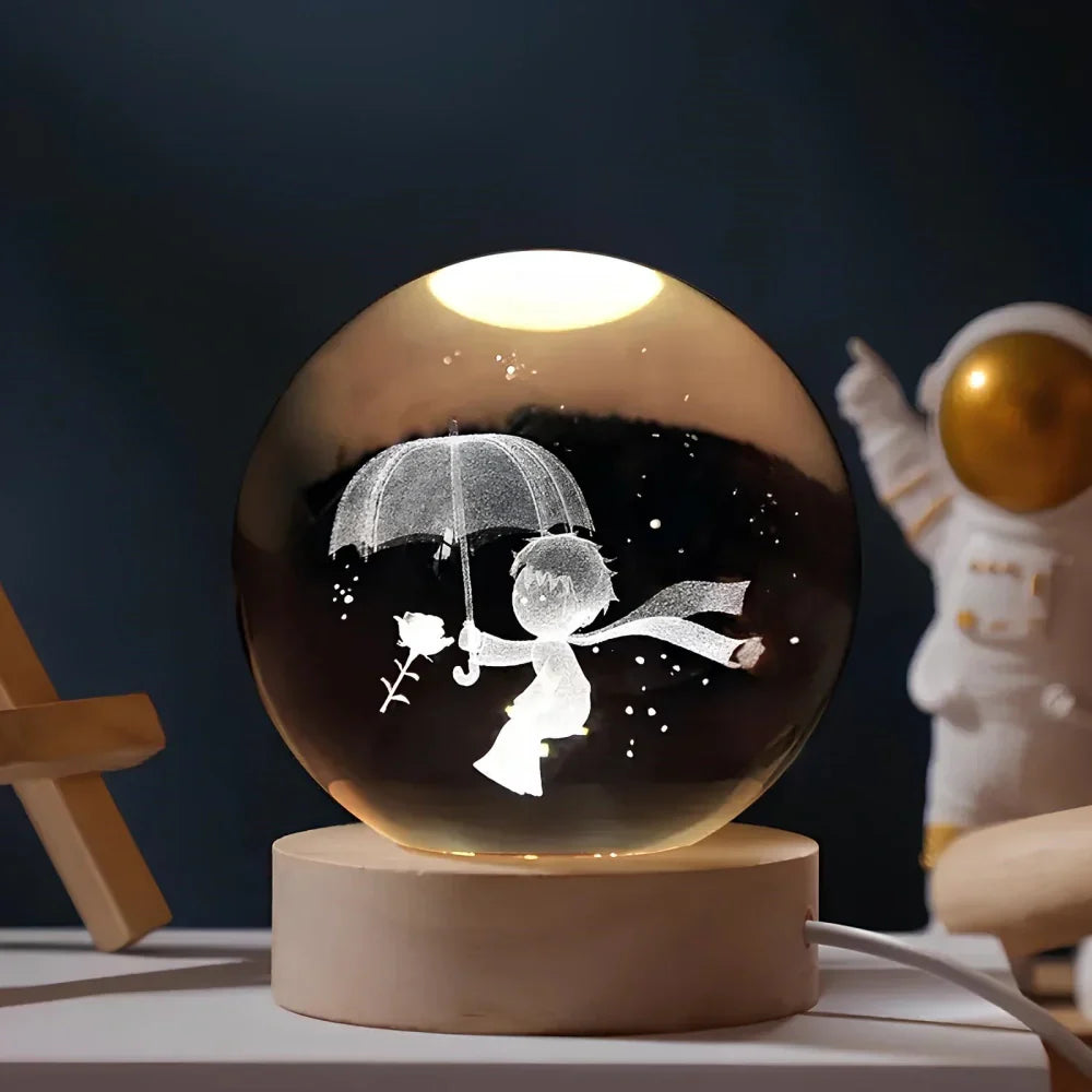 Glowing 3D Planet Light Ambient Space Night Lamp