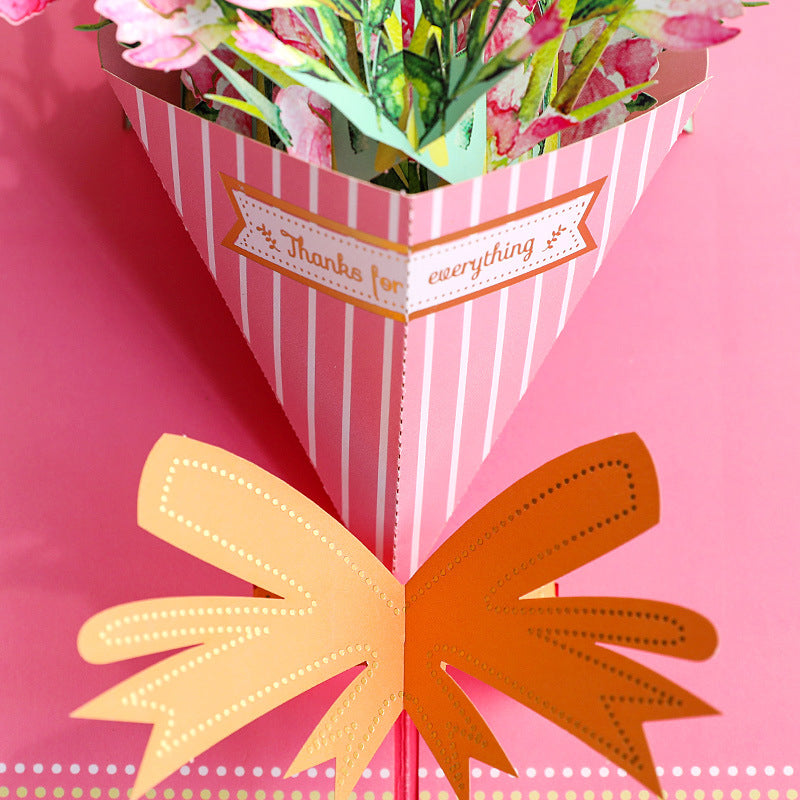 3D Pop-Up Mother’s Day Gift Card – Pink Floral Design