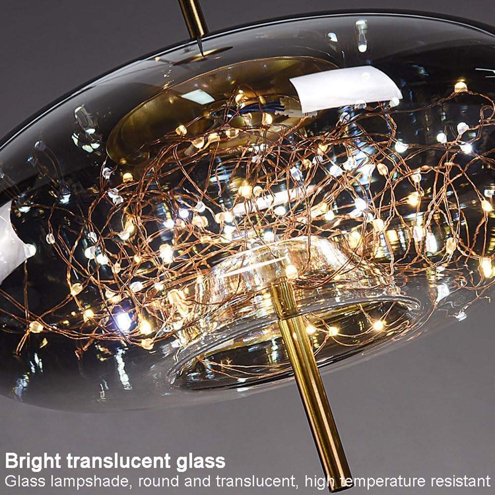 Modern LED Pendant Light Decorative Glass Indoor Ceiling Lighting