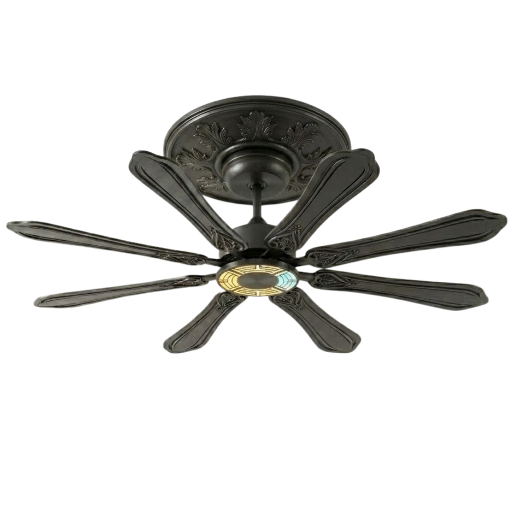 72-Inch Ceiling Fan with Integrated LED Light, 8 Blades and Remote