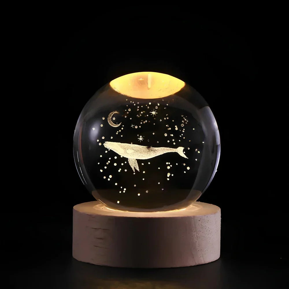 LED Planet Sphere Night Light USB Powered Ambient Lamp