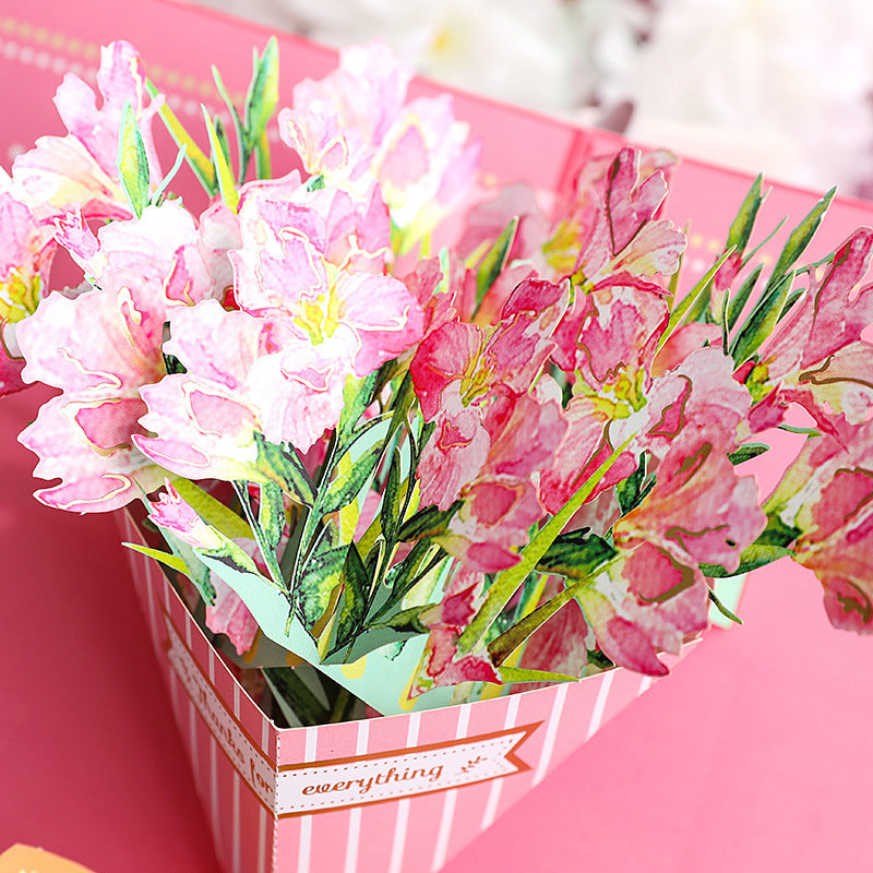 3D Pop-Up Mother’s Day Gift Card – Pink Floral Design
