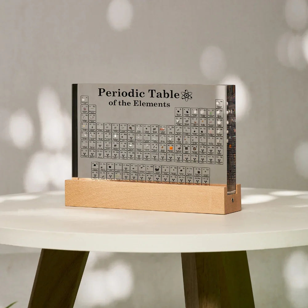Light-Up Periodic Table with Authentic Element Samples