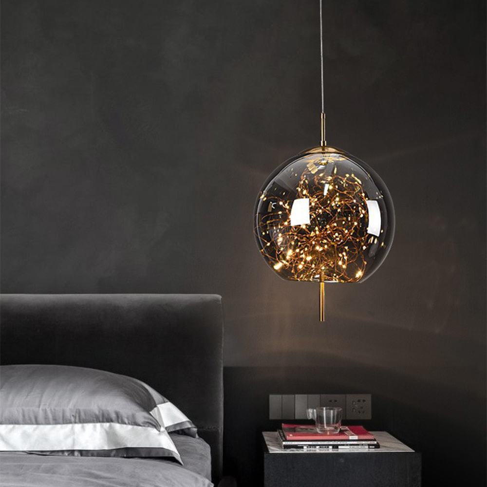 Modern LED Pendant Light Decorative Glass Indoor Ceiling Lighting