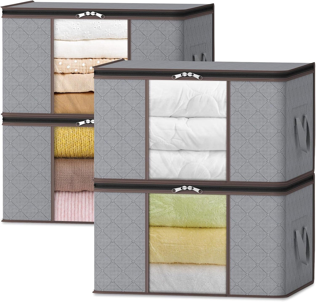 Foldable Clothes Organizers Boxes Zip Closure Storage Solution