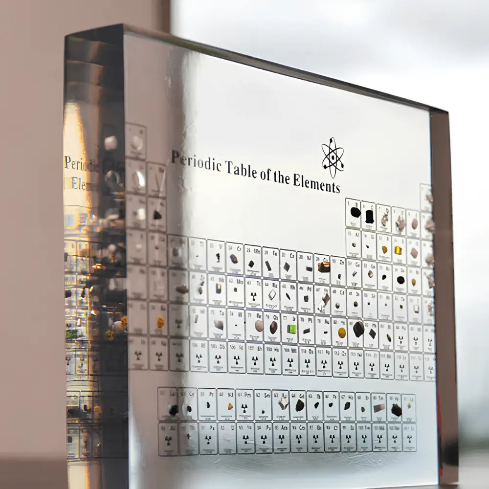 Light-Up Periodic Table with Authentic Element Samples