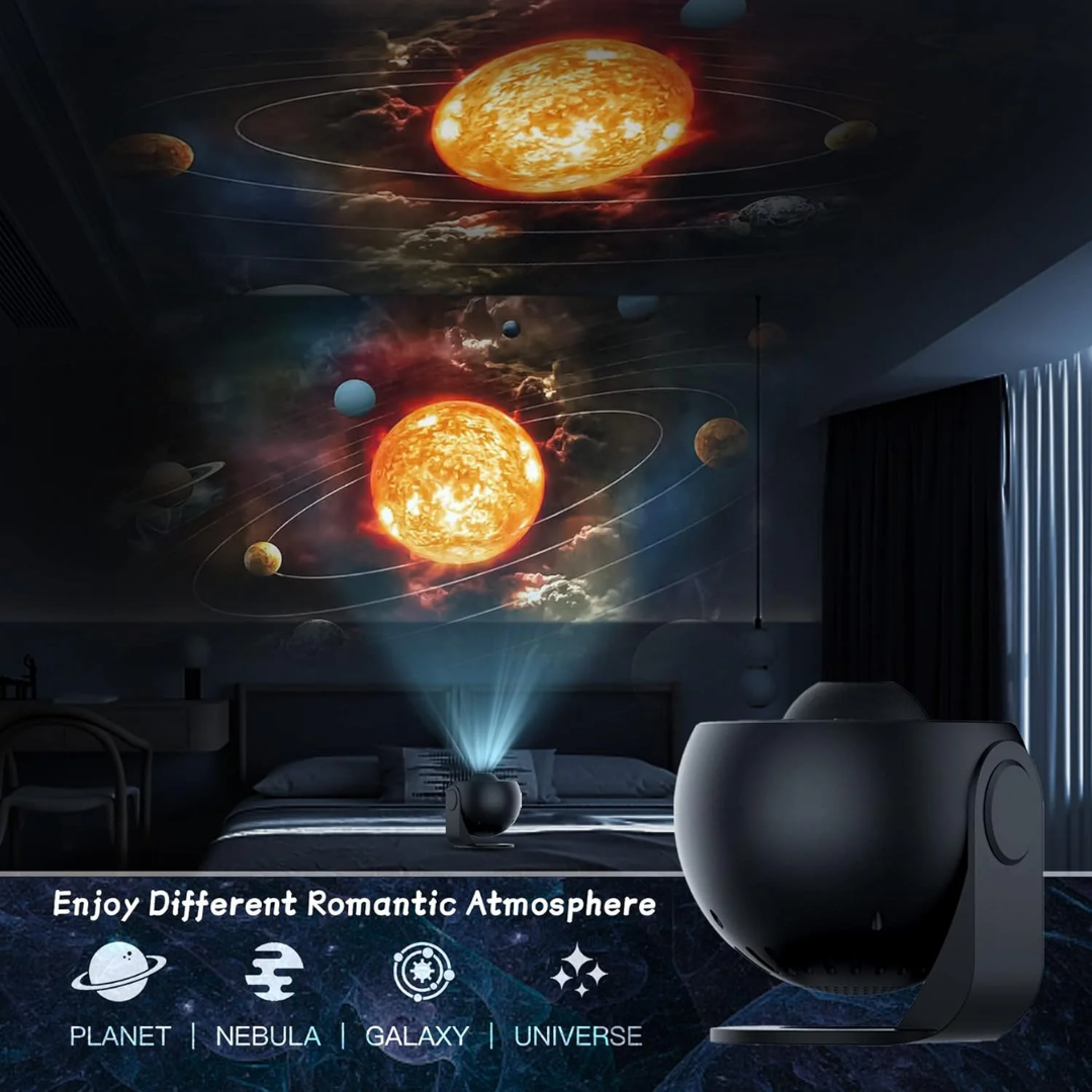 Galaxy Star Projector Light with 360° Rotation and HD Projection
