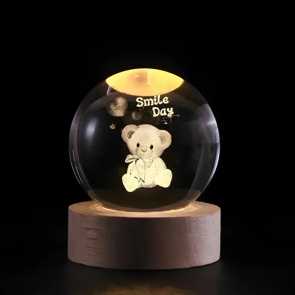 LED Planet Sphere Night Light USB Powered Ambient Lamp