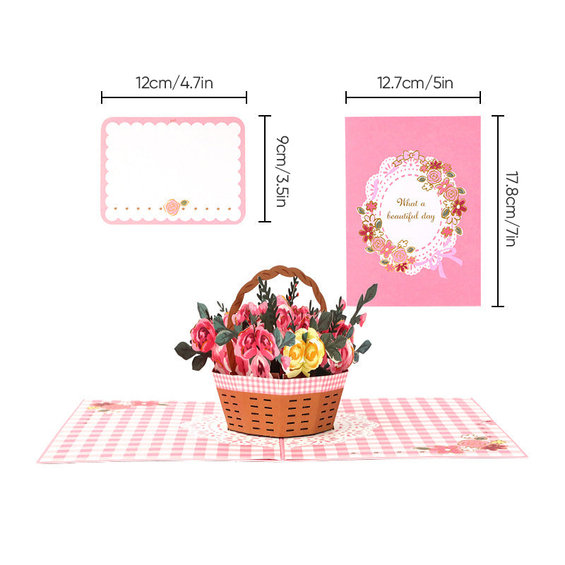 3D Floral Pop-Up Greeting Card – Mother's Day Gift