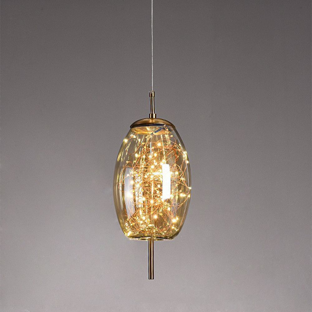 Modern LED Pendant Light Decorative Glass Indoor Ceiling Lighting