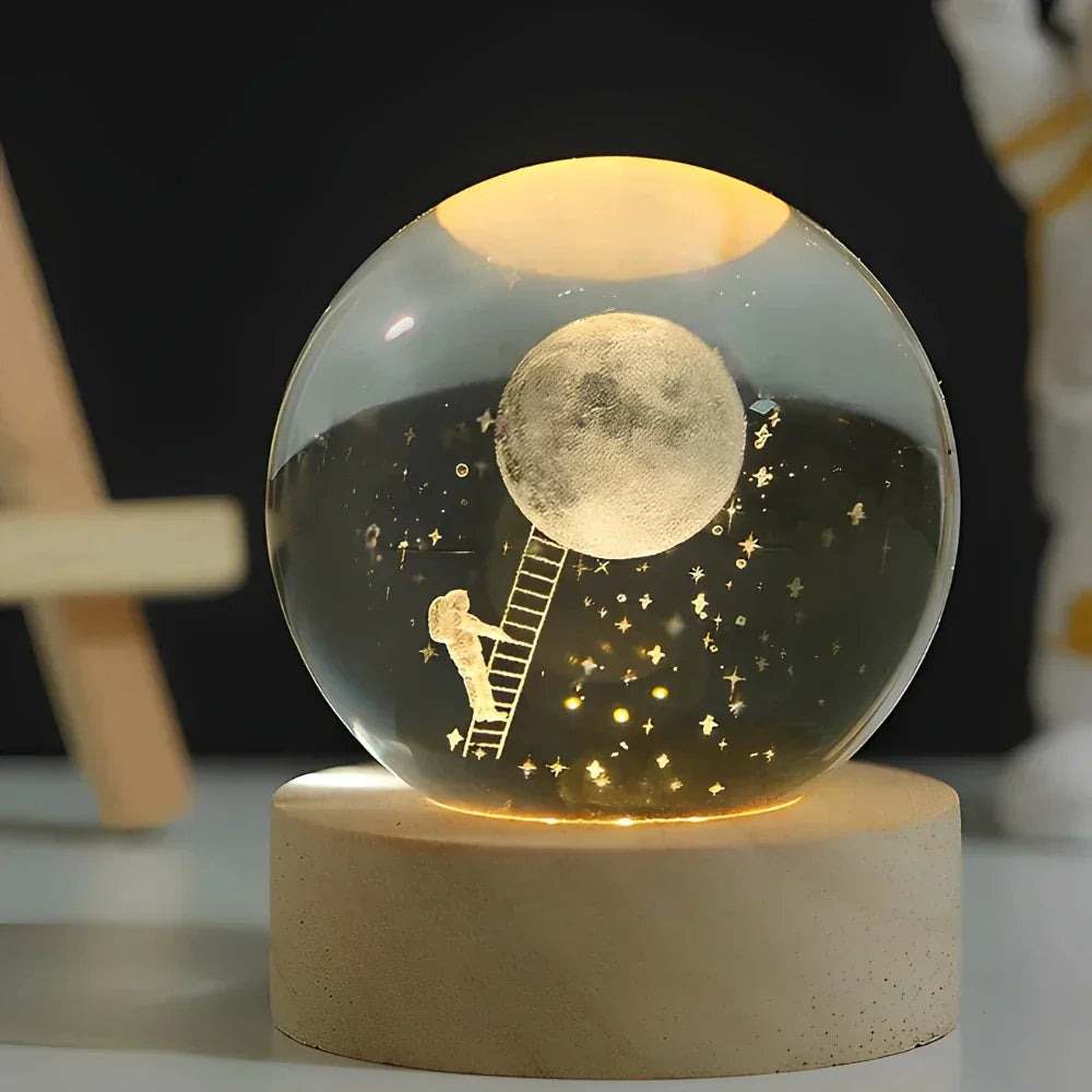 LED Planet Sphere Night Light USB Powered Ambient Lamp