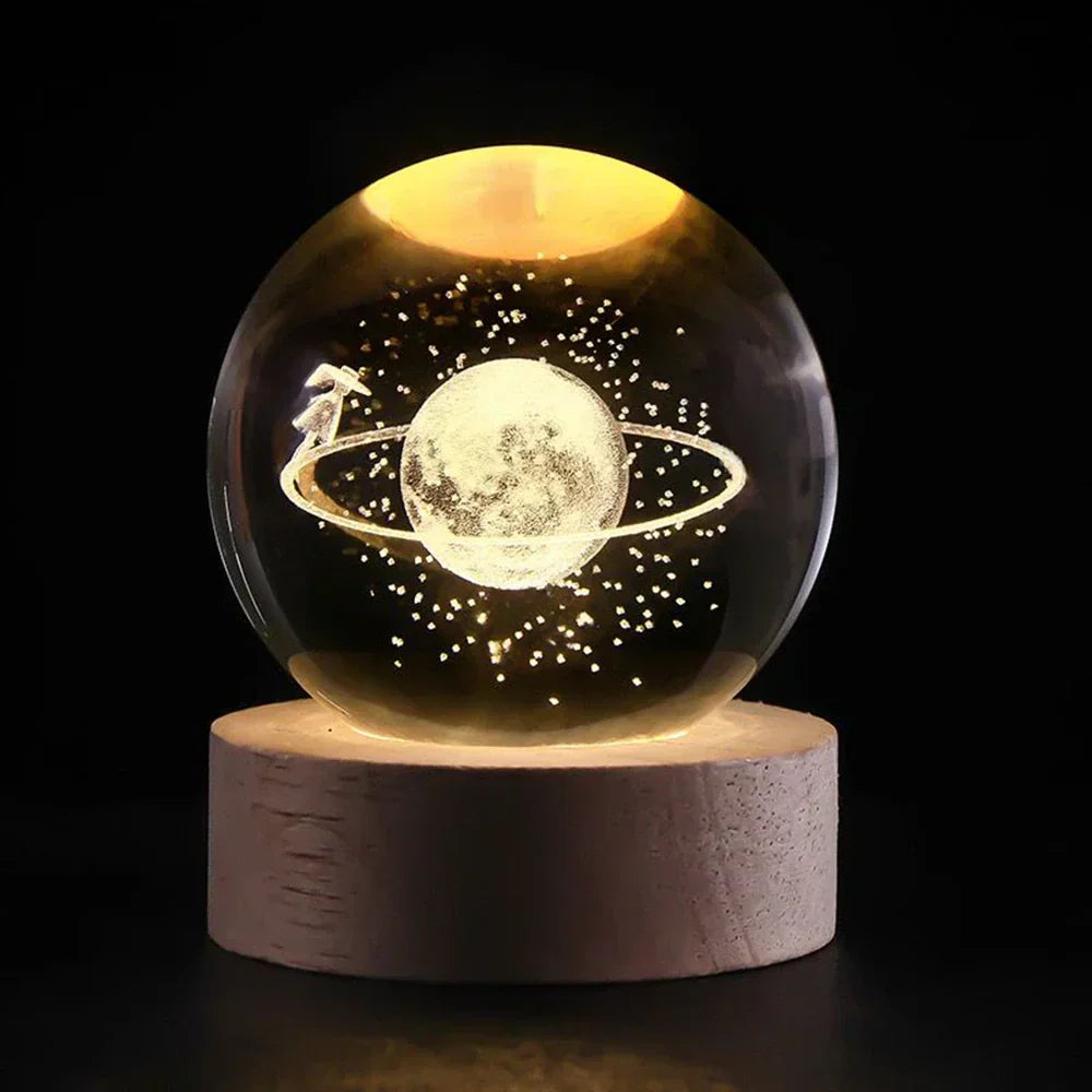 LED Planet Sphere Night Light USB Powered Ambient Lamp