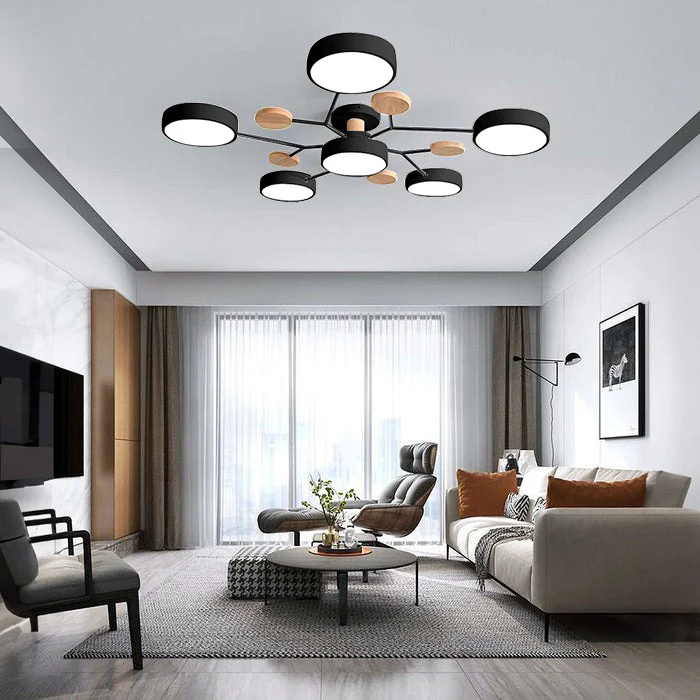 Modern LED Flush Ceiling Light Multi-Light Indoor Lighting Fixture