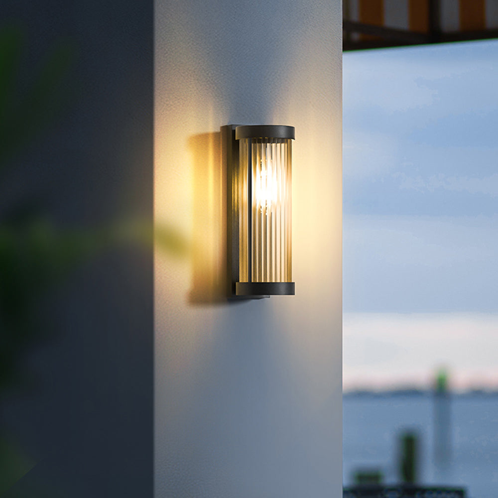 Outdoor Solar Wall Light Up Down LED Garden Lamp IP65