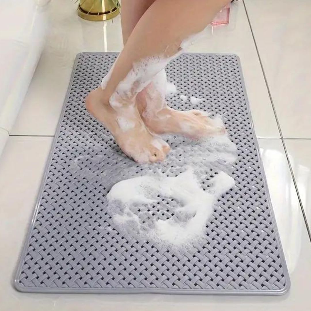 Bathroom Shower Mat Non-Slip Bath Mat with Strong Suction Cups