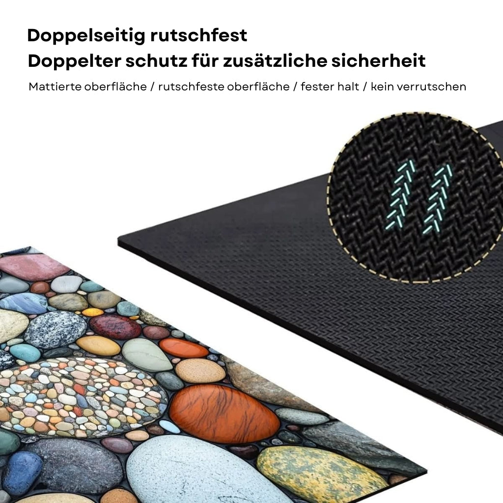 Quick Dry Stone Bath Mat with Non Slip Base
