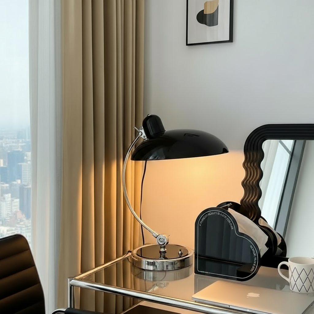Bauhaus Style Scandinavian Arc Table Lamp Desk Light