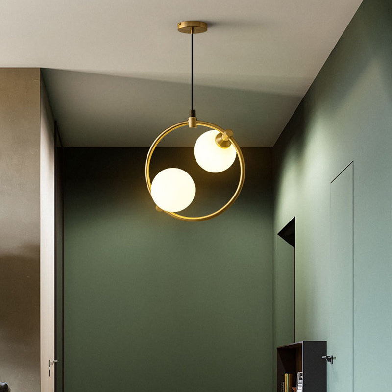 Scandinavian Globe Ceiling Light Semi-Flush