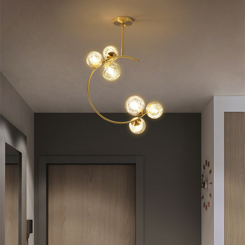 Scandinavian Globe Ceiling Light Semi-Flush