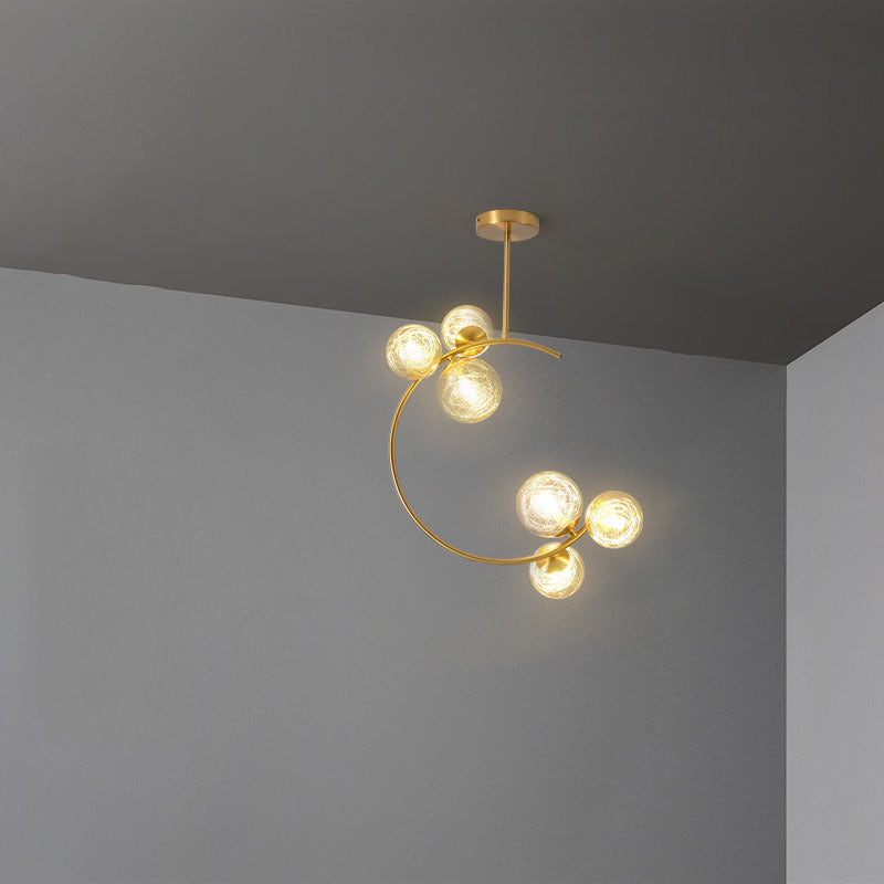 Scandinavian Globe Ceiling Light Semi-Flush