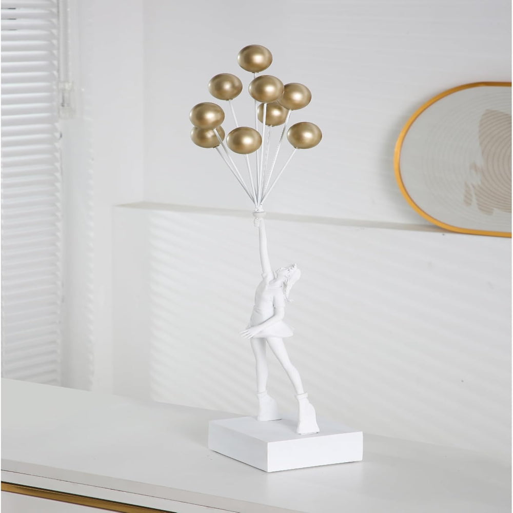 Girl With Balloon Decorative Sculpture for Home Décor