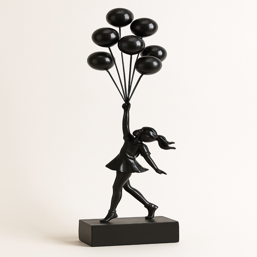 Girl With Balloon Decorative Sculpture for Home Décor