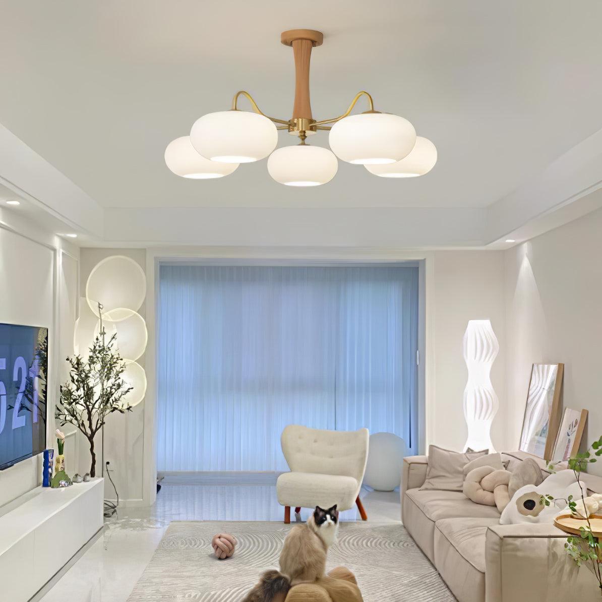Retro Mid-Century Ceiling Light Decorative Multi-Light Chandelier