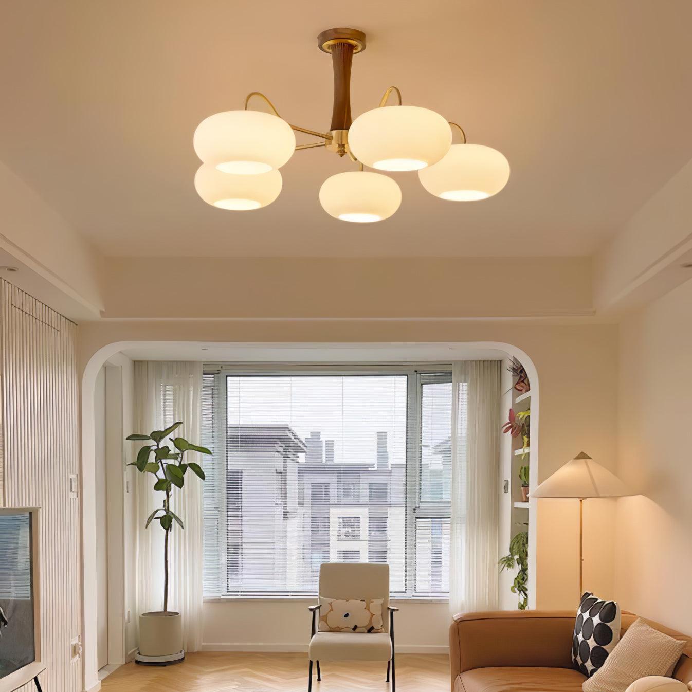 Retro Mid-Century Ceiling Light Decorative Multi-Light Chandelier