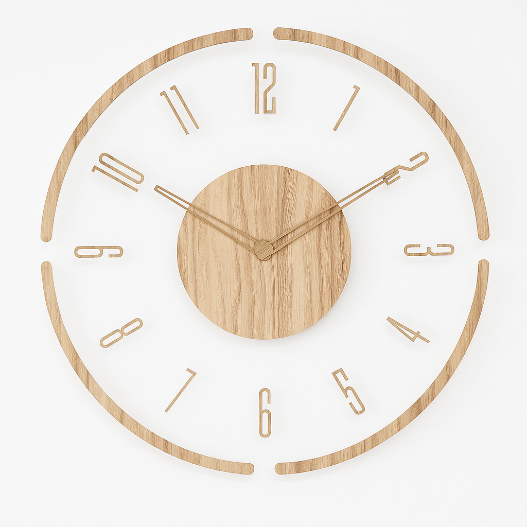 Minimalist Round Wall Clock Silent Modern Home Timepiece