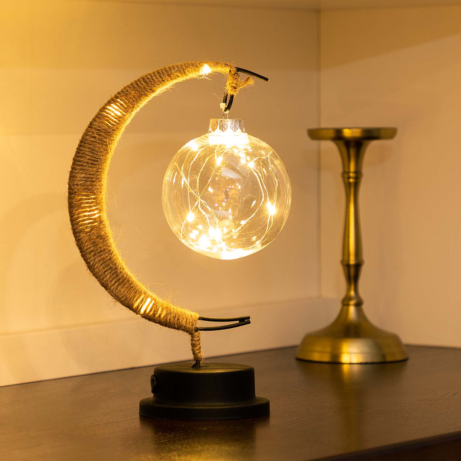 Moon Shaped Table Lamp Soft Ambient LED Decorative Light