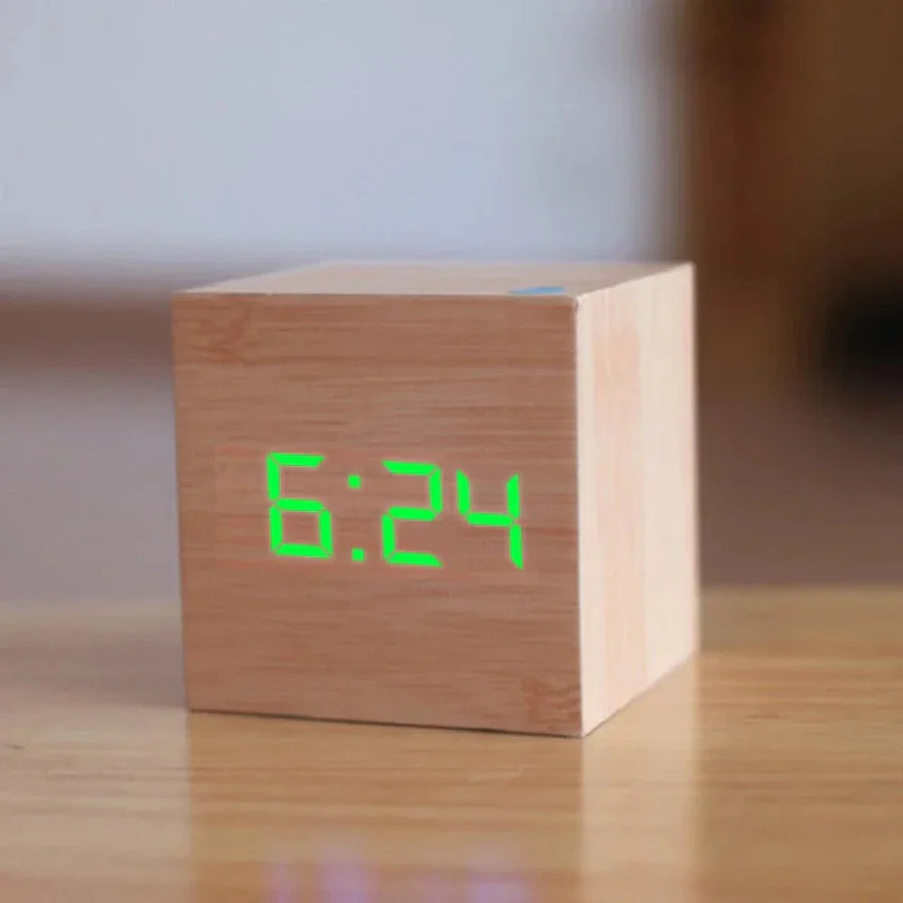Mini LED Digital Alarm Clock with Date & Temperature