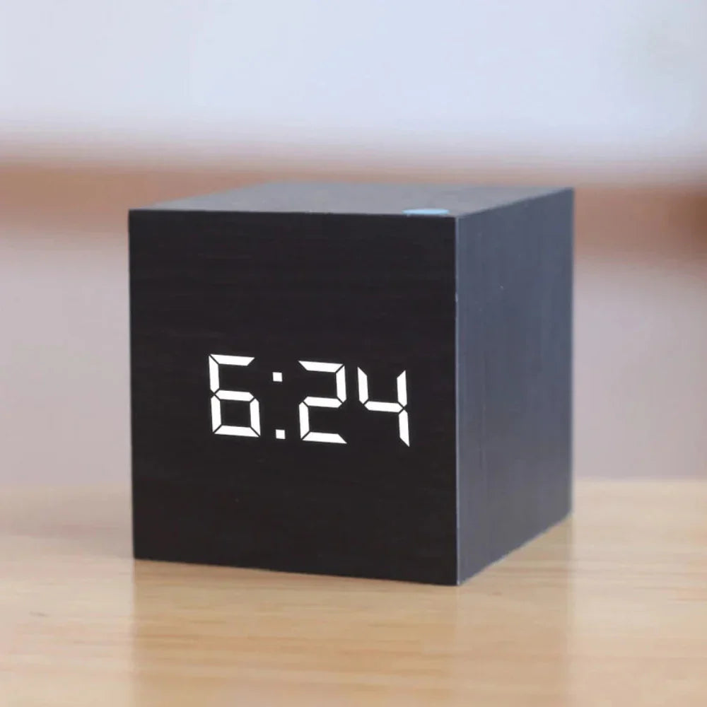 Mini LED Digital Alarm Clock with Date & Temperature