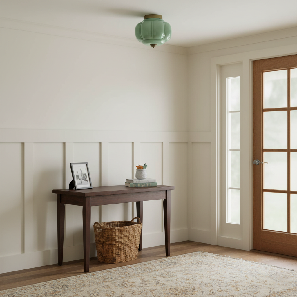 Vintage Jade Glow Ceiling Light Flush Mount
