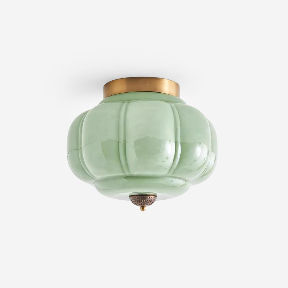 Vintage Jade Glow Ceiling Light Flush Mount