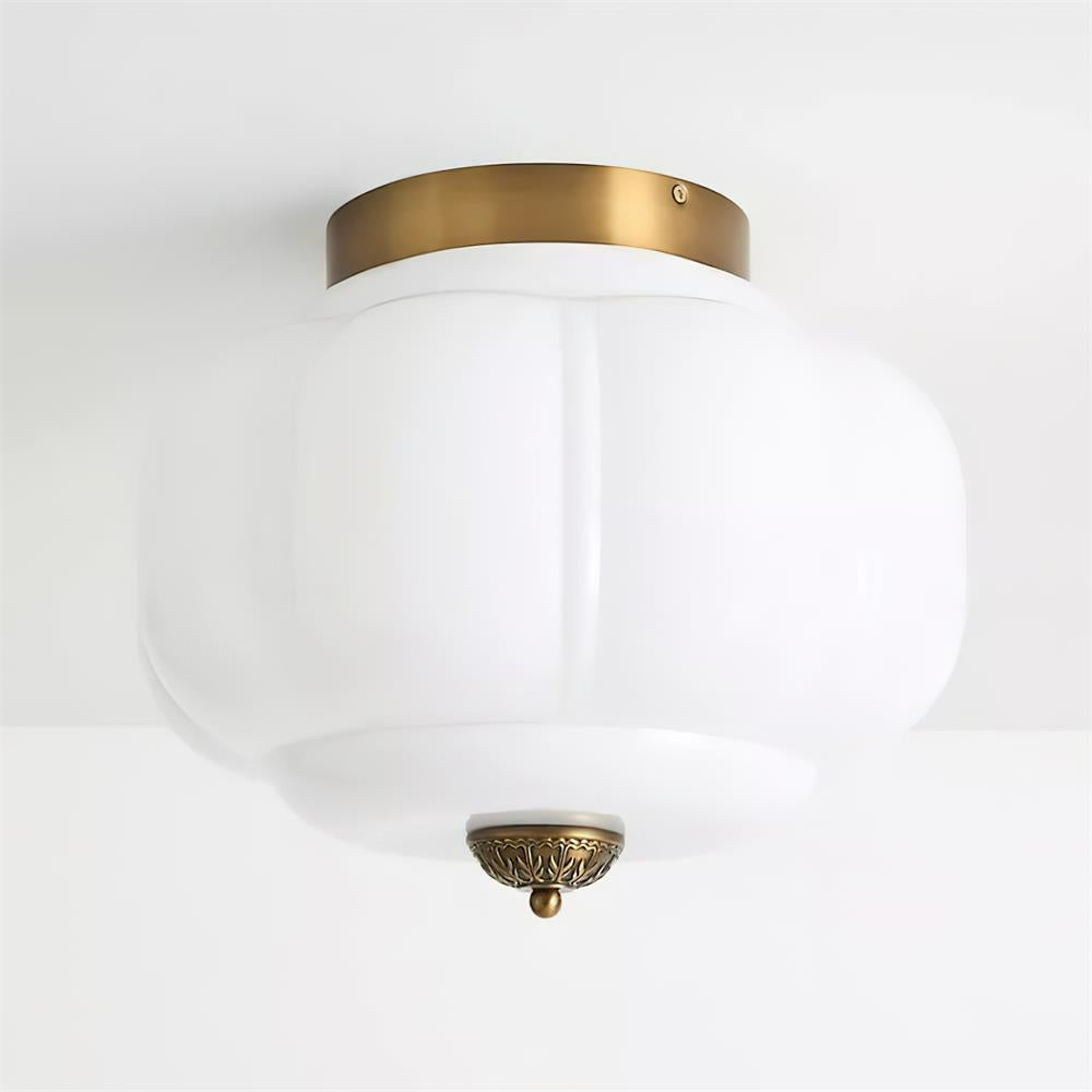 Vintage Jade Glow Ceiling Light Flush Mount
