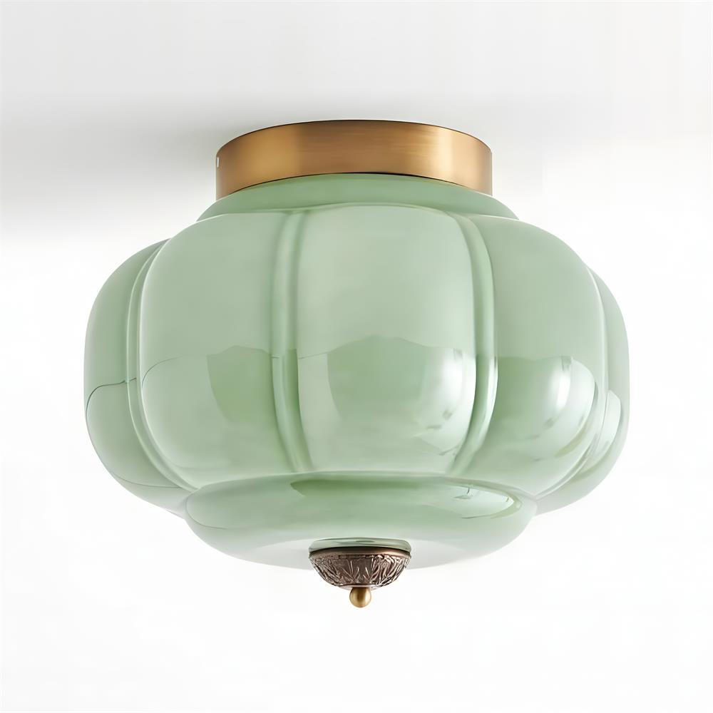 Vintage Jade Glow Ceiling Light Flush Mount