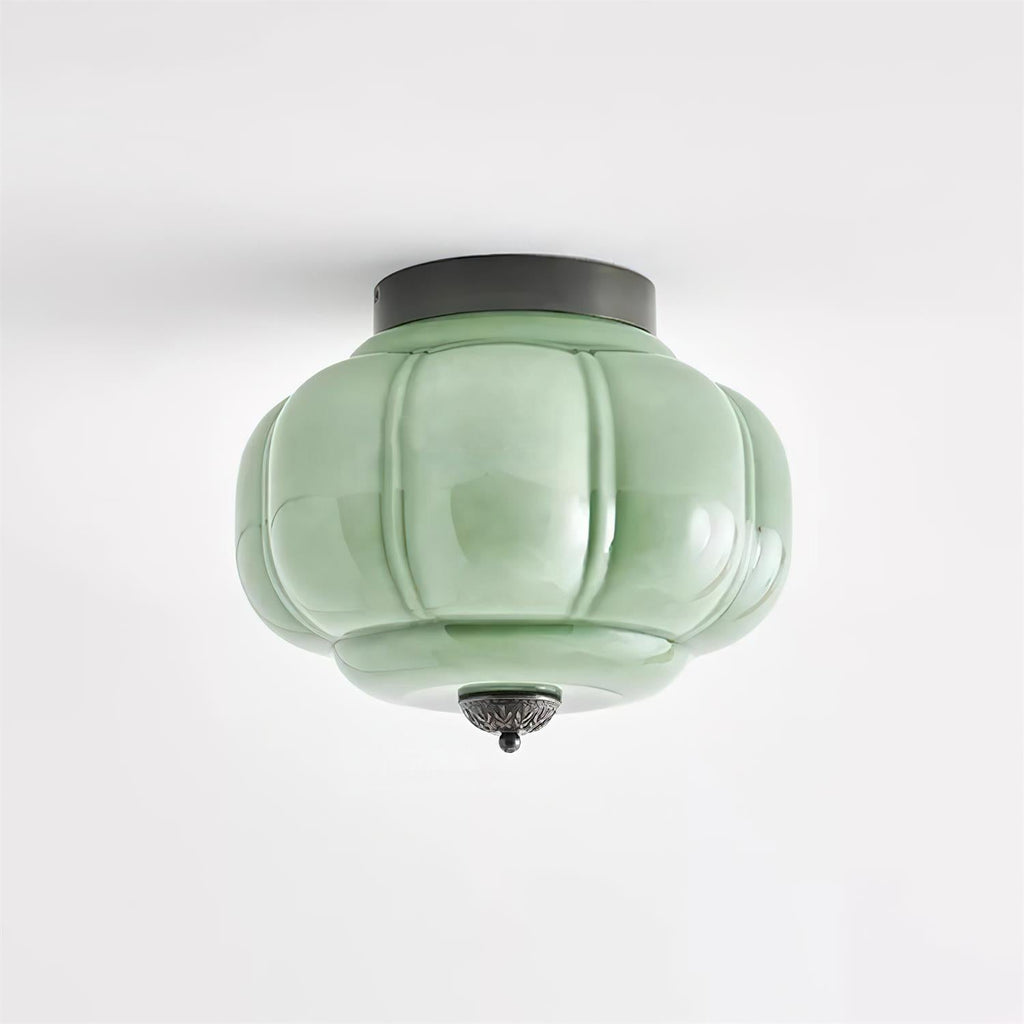 Vintage Jade Glow Ceiling Light Flush Mount