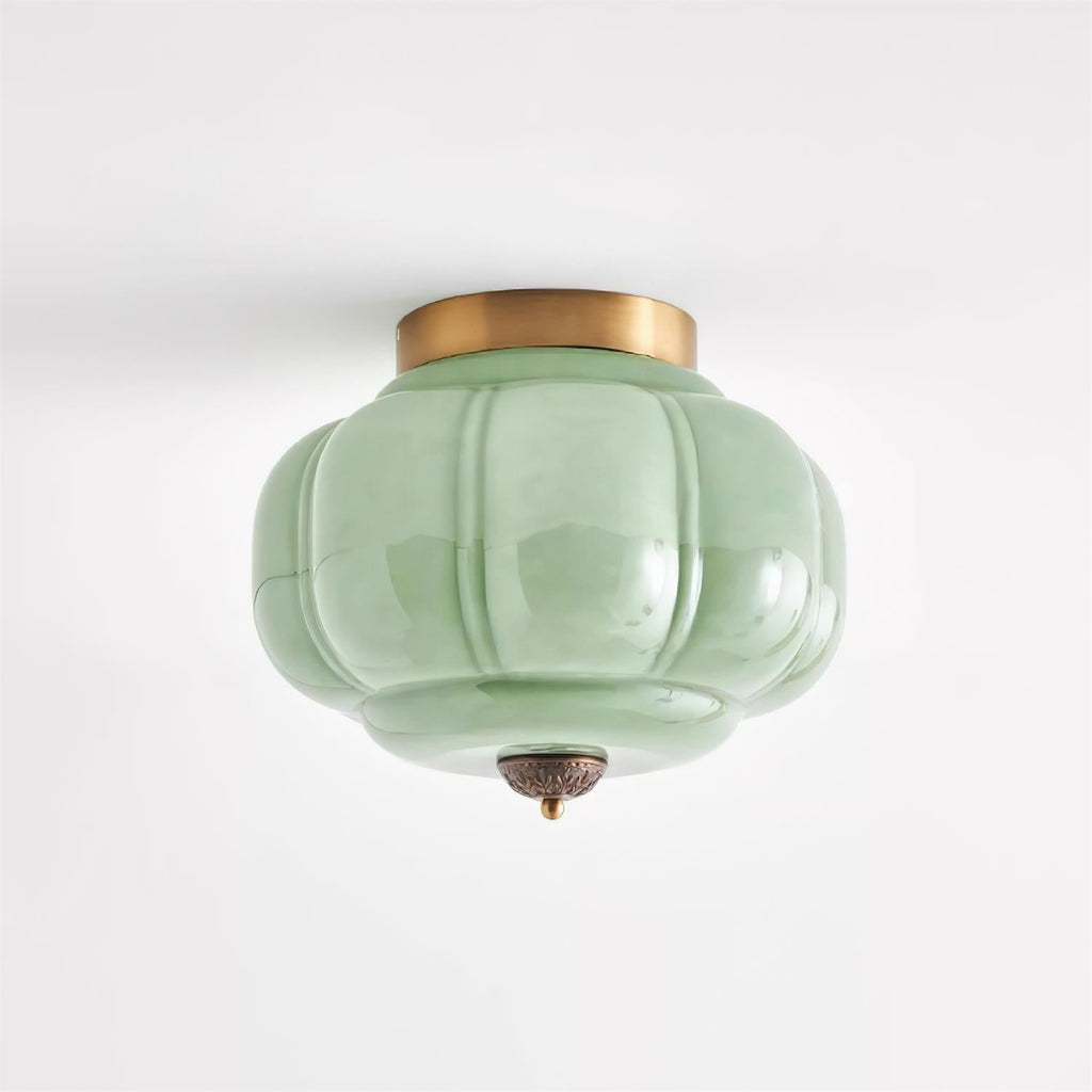 Vintage Jade Glow Ceiling Light Flush Mount