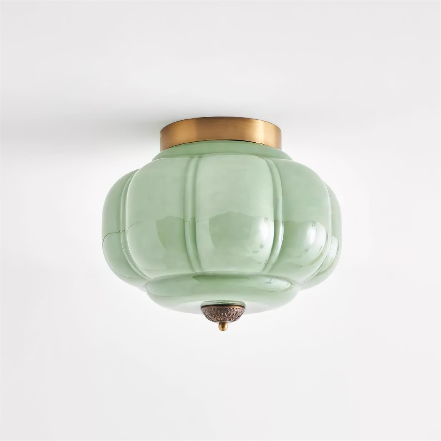 Vintage Jade Glow Ceiling Light Flush Mount
