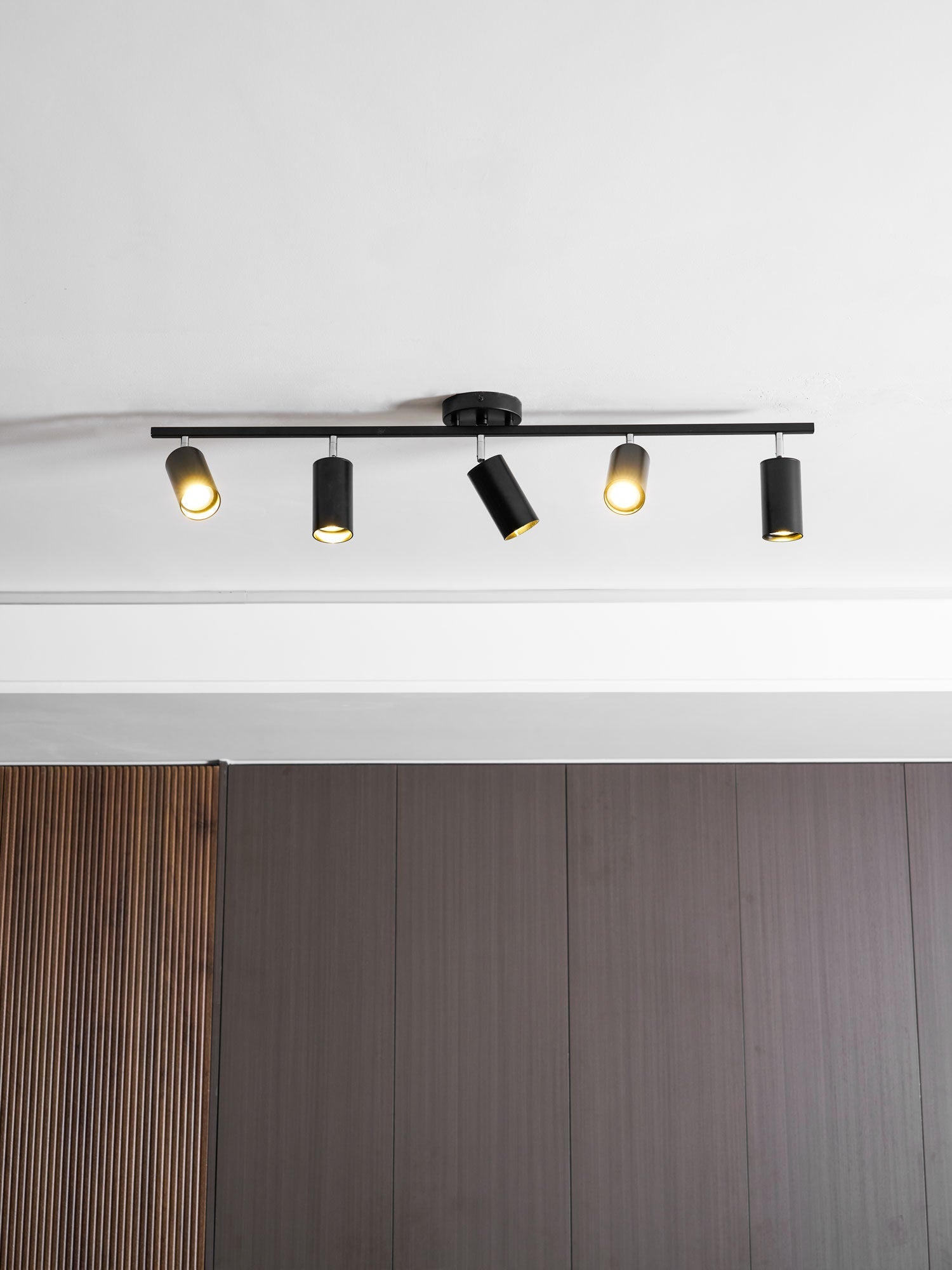 Adjustable Spotlight Ceiling Light Bar in Gold Accent Design