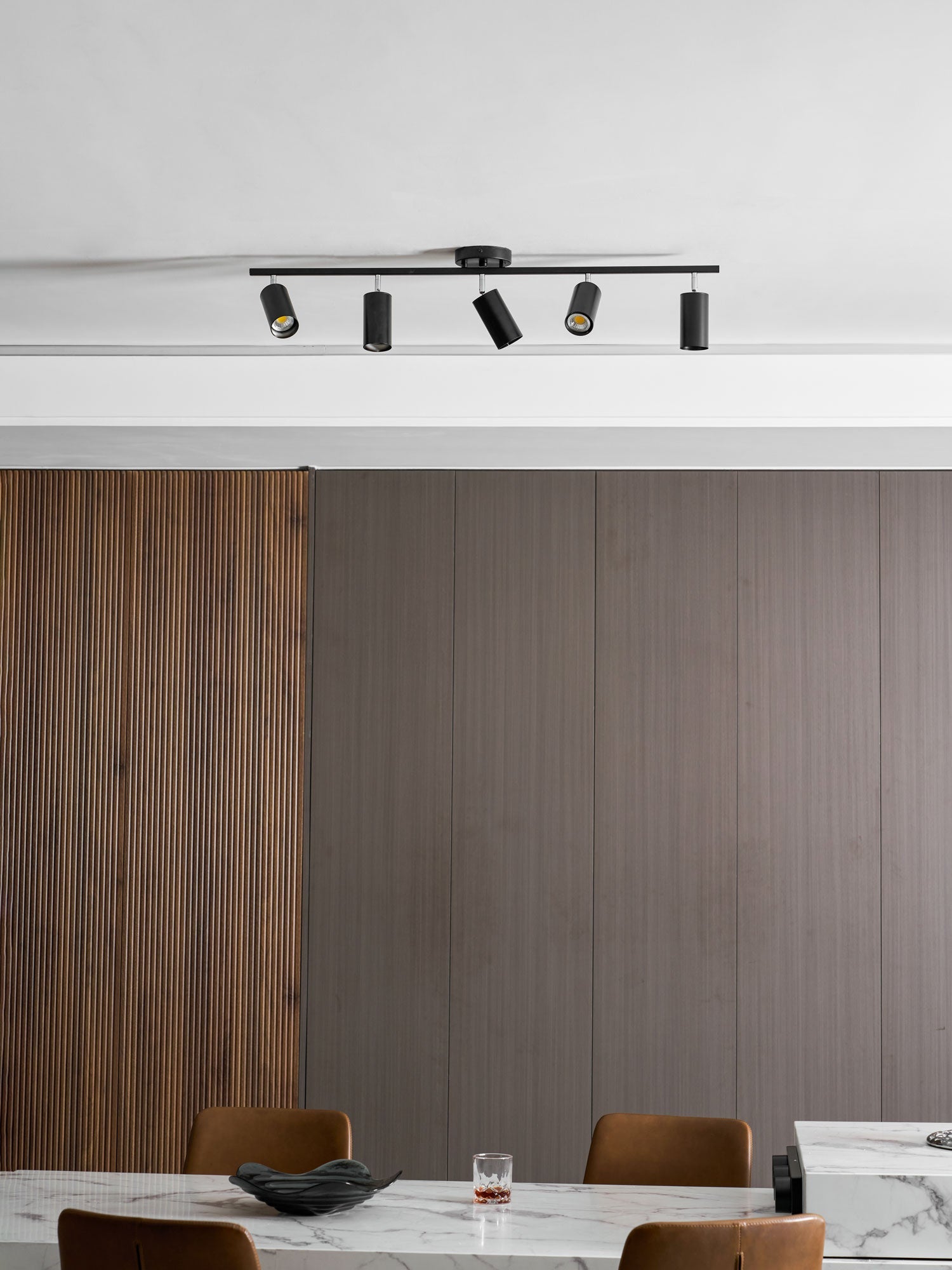 Adjustable Spotlight Ceiling Light Bar in Gold Accent Design