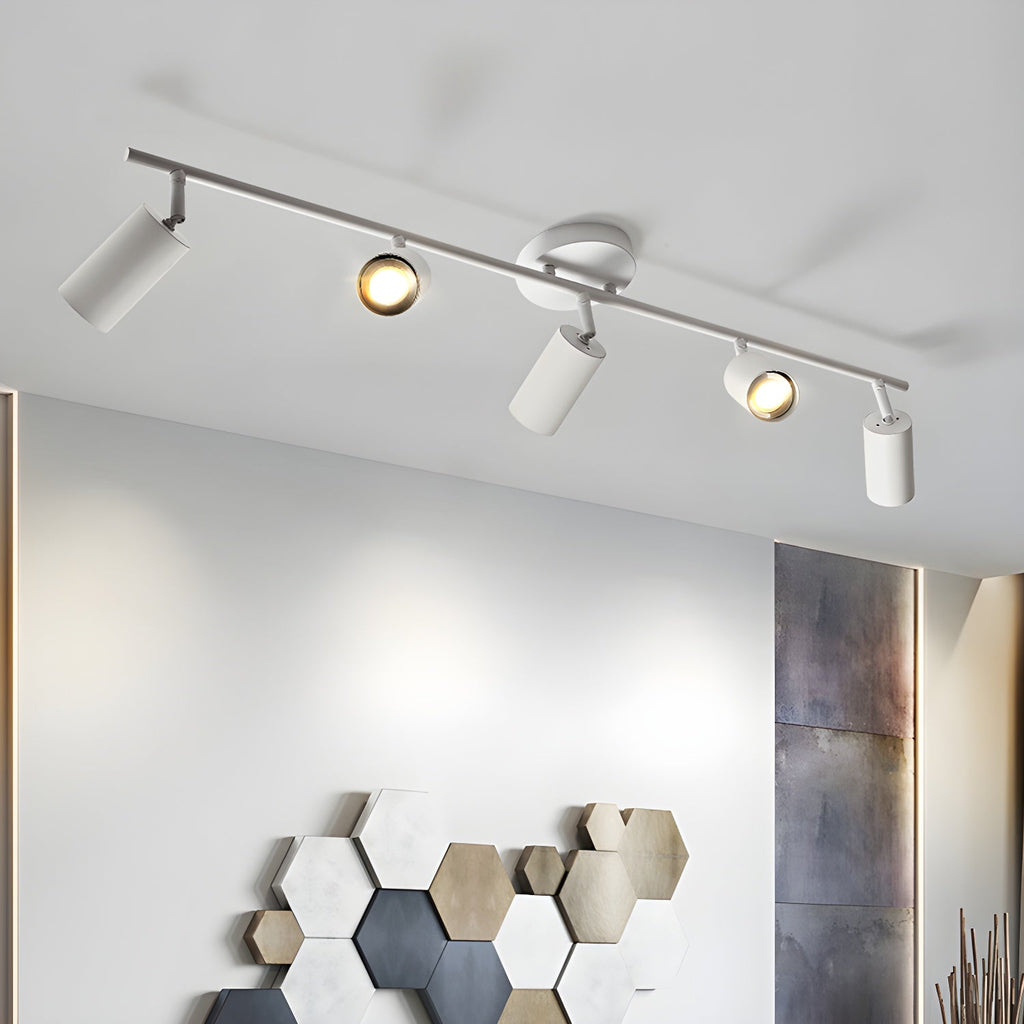 Adjustable Spotlight Ceiling Light Bar in Gold Accent Design