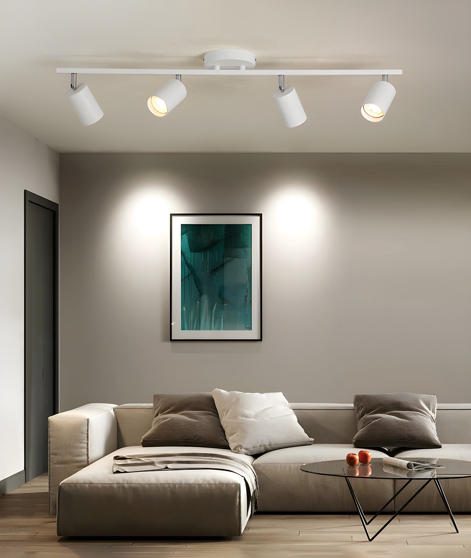 Adjustable Spotlight Ceiling Light Bar in Gold Accent Design