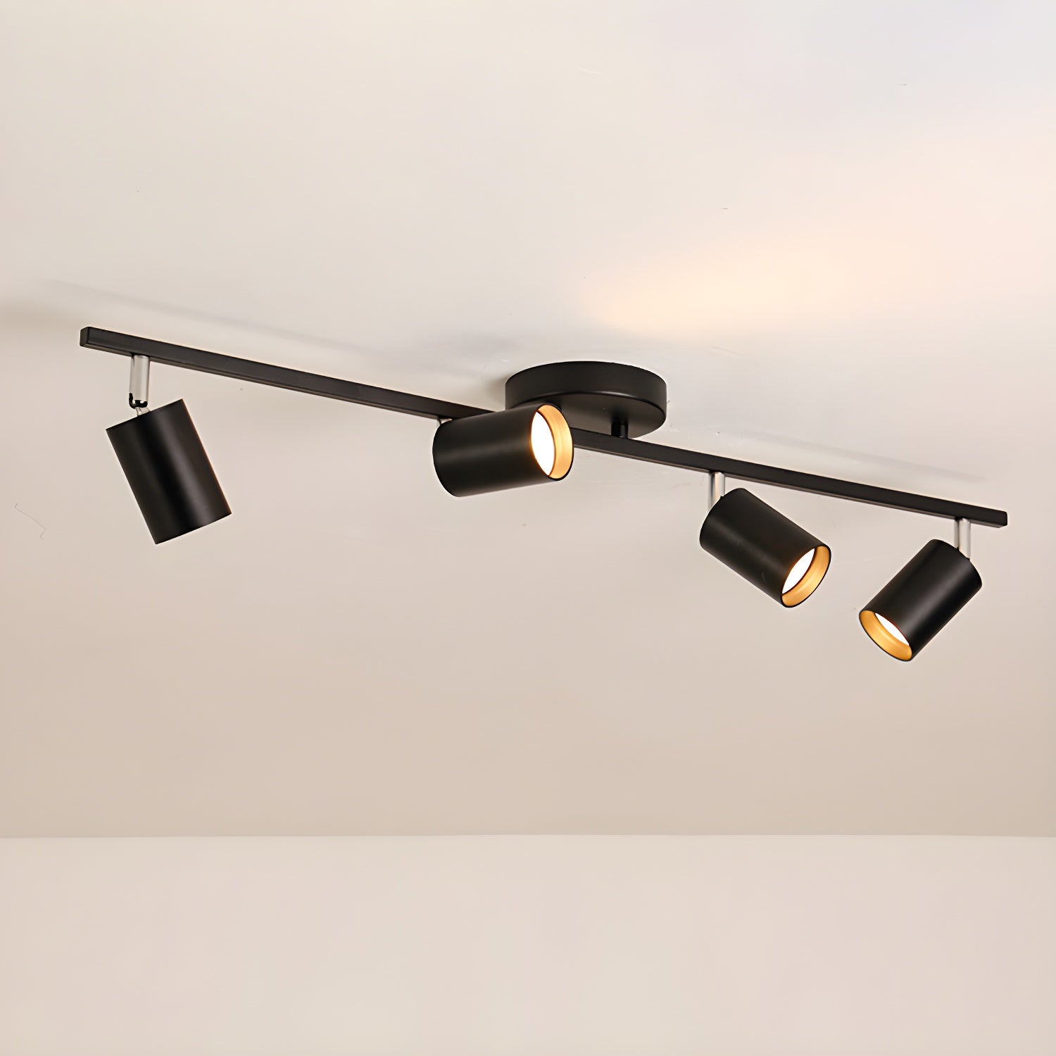 Adjustable Spotlight Ceiling Light Bar in Gold Accent Design